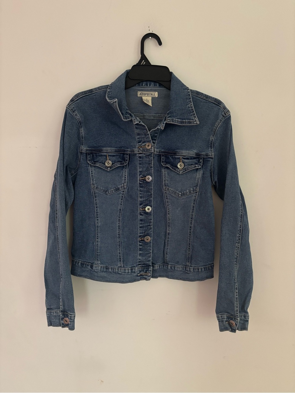 Aeropostale Stretch Denim Jacket Medium Blue Jean Jacket